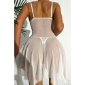 Bella Notte Beyaz Transparan Tül Gecelik 15549 L/XL