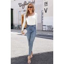 Bella Notte Beyaz Uzun Kollu Trend Bluz BN6576B
