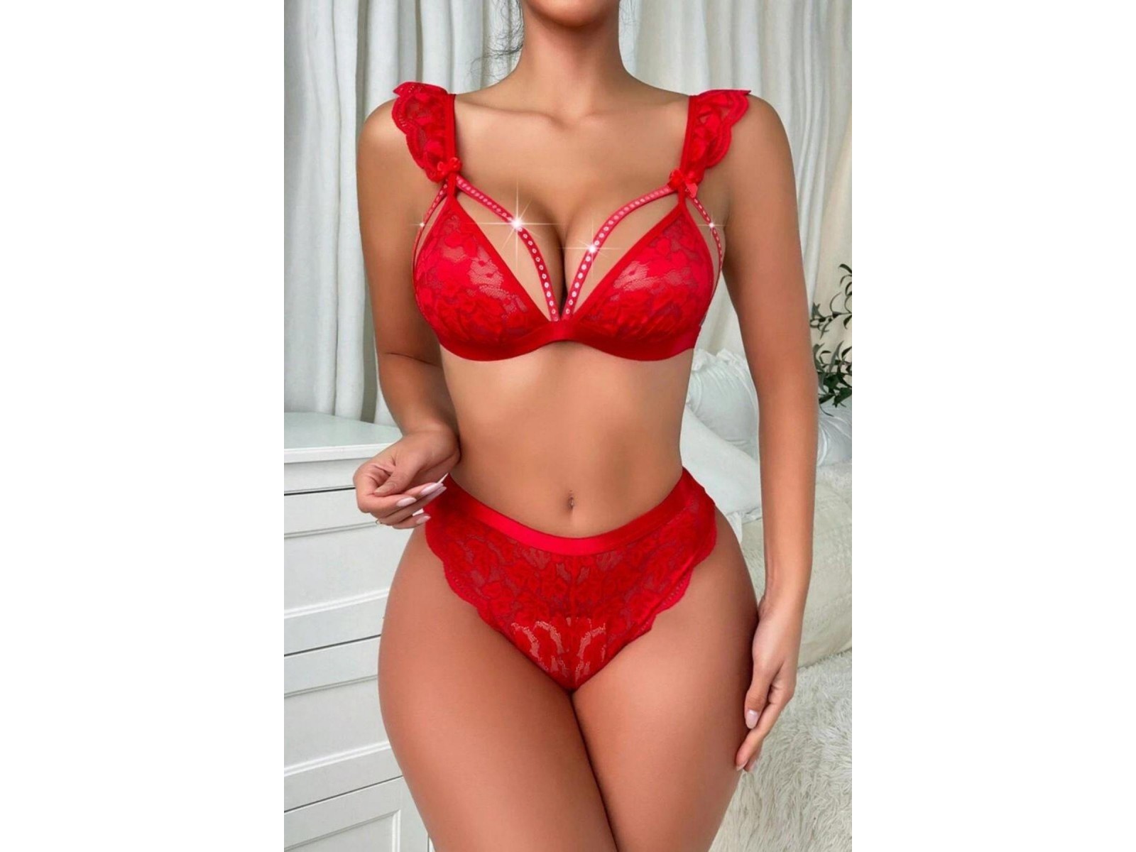 Bella Notte Kırmızı Balensiz Sütyen Takım PR16067 L/XL