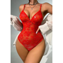 Bella Notte Kırmızı Dantel Özel Tasarım Babydoll 15072 S/M