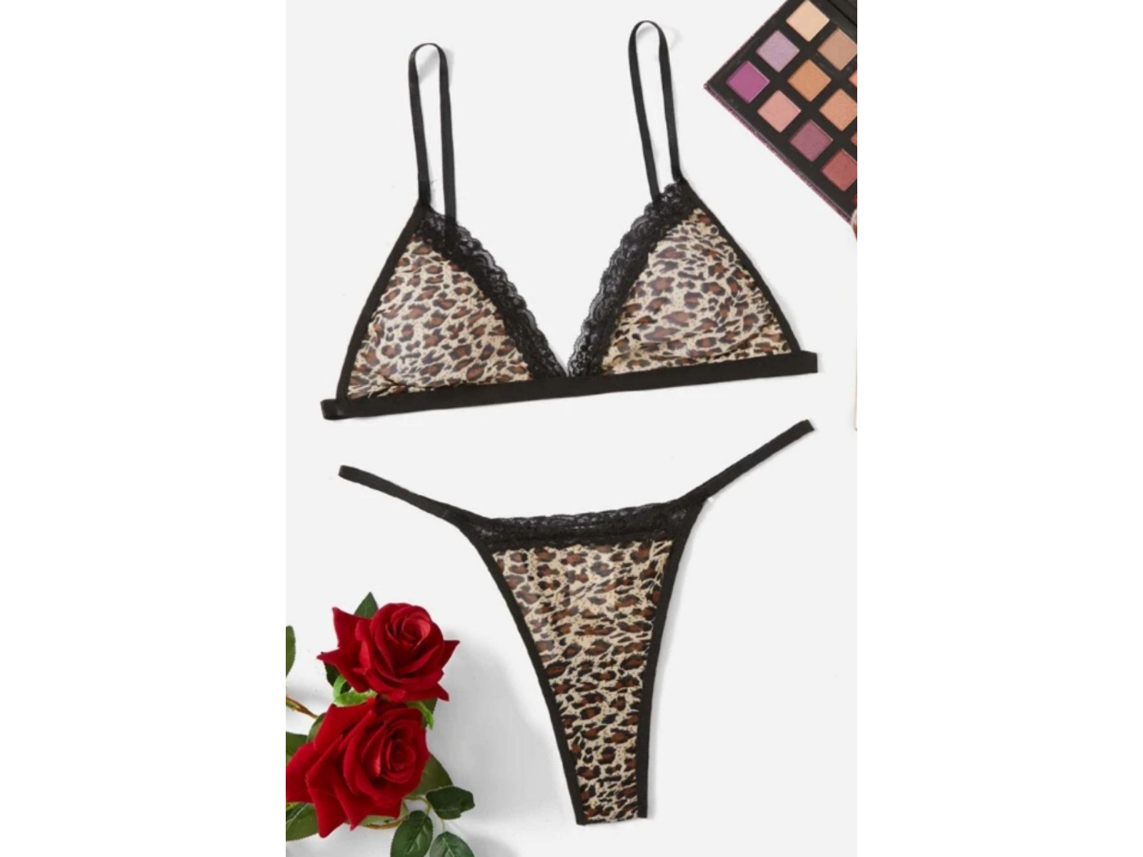 Bella Notte Leopar Dantel Detaylı  Sütyen Külot Takım 16039 STANDART