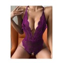 Bella Notte Mor Özel Bölgesi Ve Sırtı Açık Babydoll Seksi Gecelik 15046 S/M