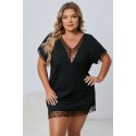 Bella Notte Siyah Büyük Beden Elbise Gecelik 15567 3XL