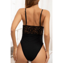 Bella Notte Siyah Üst Kısmı Dantel Özel Tasarım Babydoll PR15071 S/M