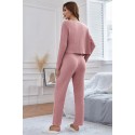 Bella Notte Viskon Pudra  3 Lü Trend Crop Takım 7014 M