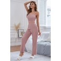 Bella Notte Viskon Pudra  3 Lü Trend Crop Takım 7014 M