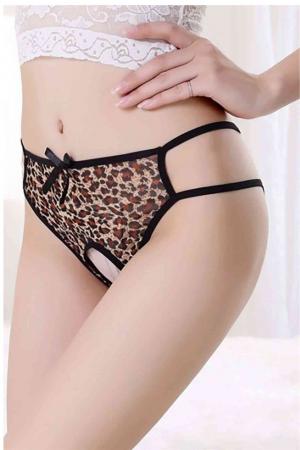 Bella Notte Leopar Özel Bölgesi Açık Beyaz Fiyoklu Külot 18025 S/M